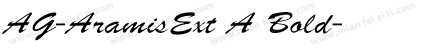 AG-AramisExt A Bold字体转换